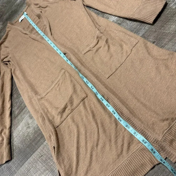 Abercrombie & Fitch Brown Long Open Front Cardigan Size Small - Picture 5 of 6